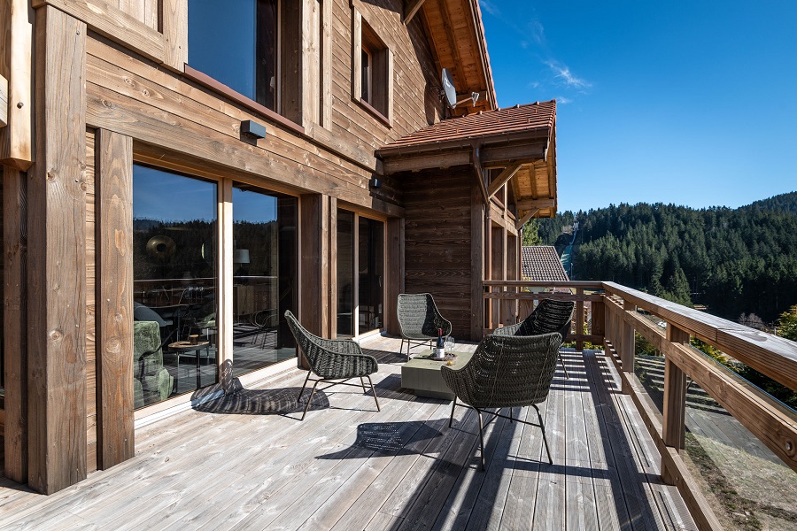 Terrasse tharkey location chalet vosges