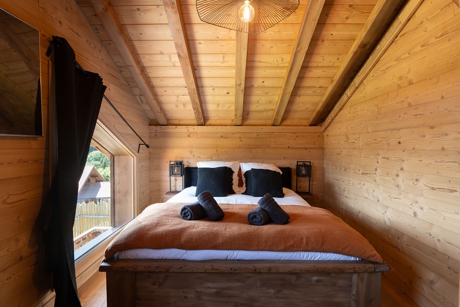 Chambre 1 Chalet Emeraude  location chalet vosges