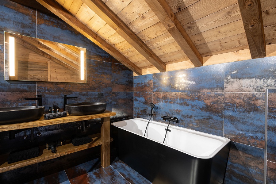 salle de bain Emeraude location chalet vosges