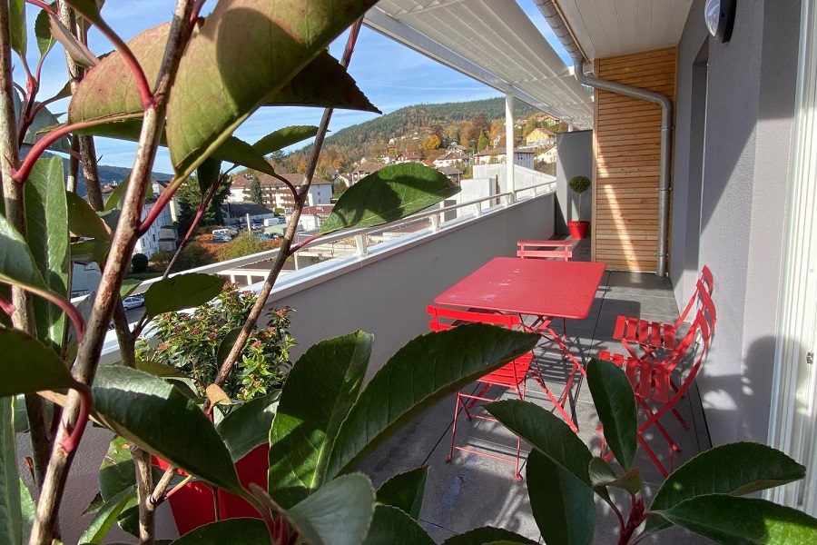 terrasse appartement escampette location vosges gerardmer famille vacances