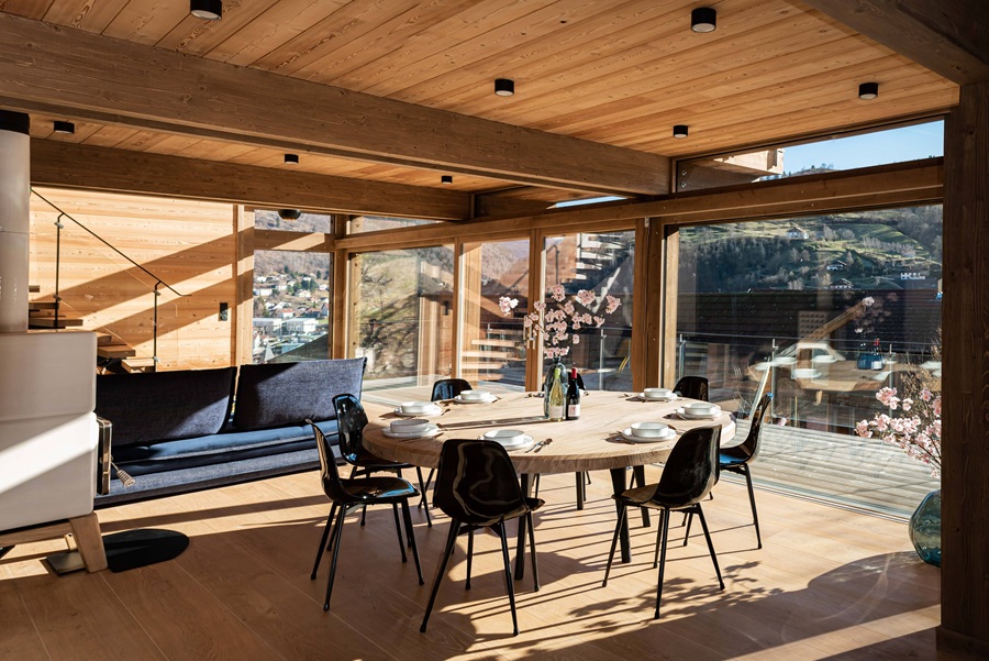 salle � manger fleur location chalet vosges