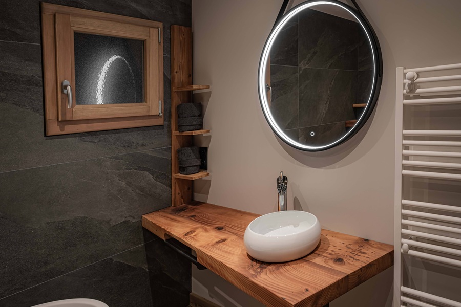 salle de bain fleur location chalet luxe vosges