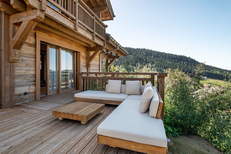 terrasse chalet pic des vosges mauselaine piscine luxe 14 personnes gerardmer