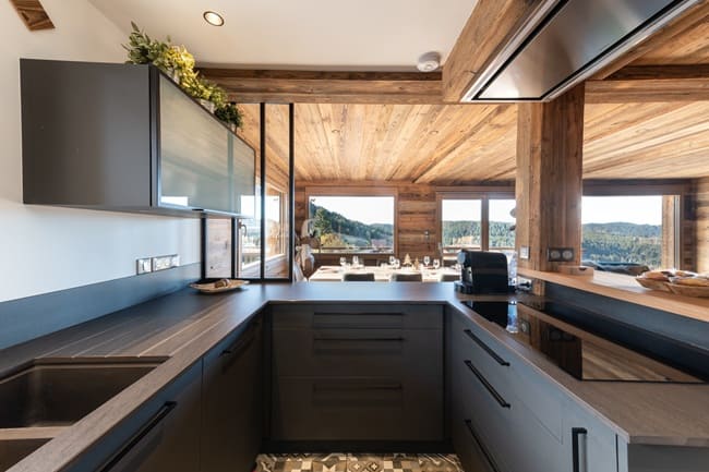 cuisine cabane des oursons chalet location vosges