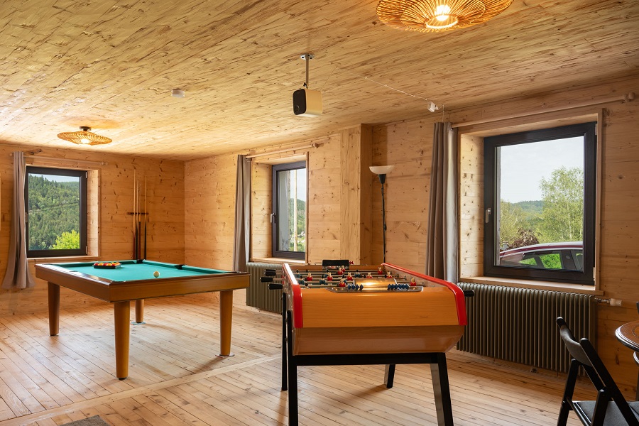 salle de jeux gite poli resort location vosges gerardmer groupe 