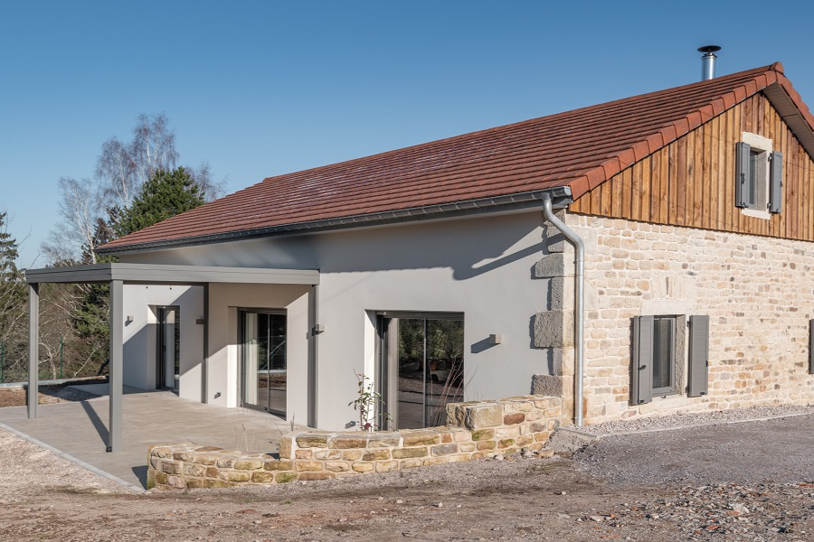 terrasse gite clos du chene location vosges hadol famille vacances